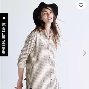 Madewell Oversized Flannel in Mick Stripe